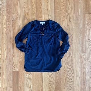 Michael Kors Navy Tunic Blouse